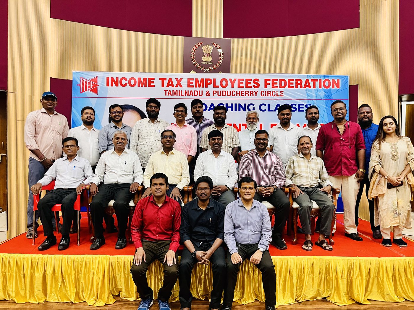 Group photograph of officers at the coaching classes inauguration